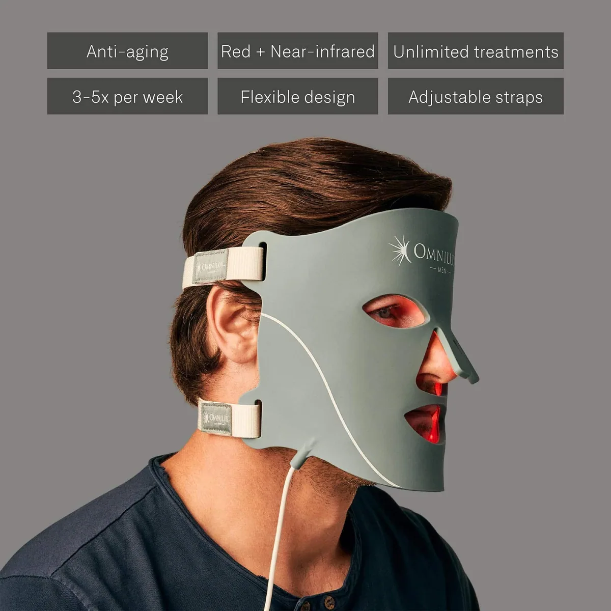 Omnilux Men Red Light Therapy Mask
