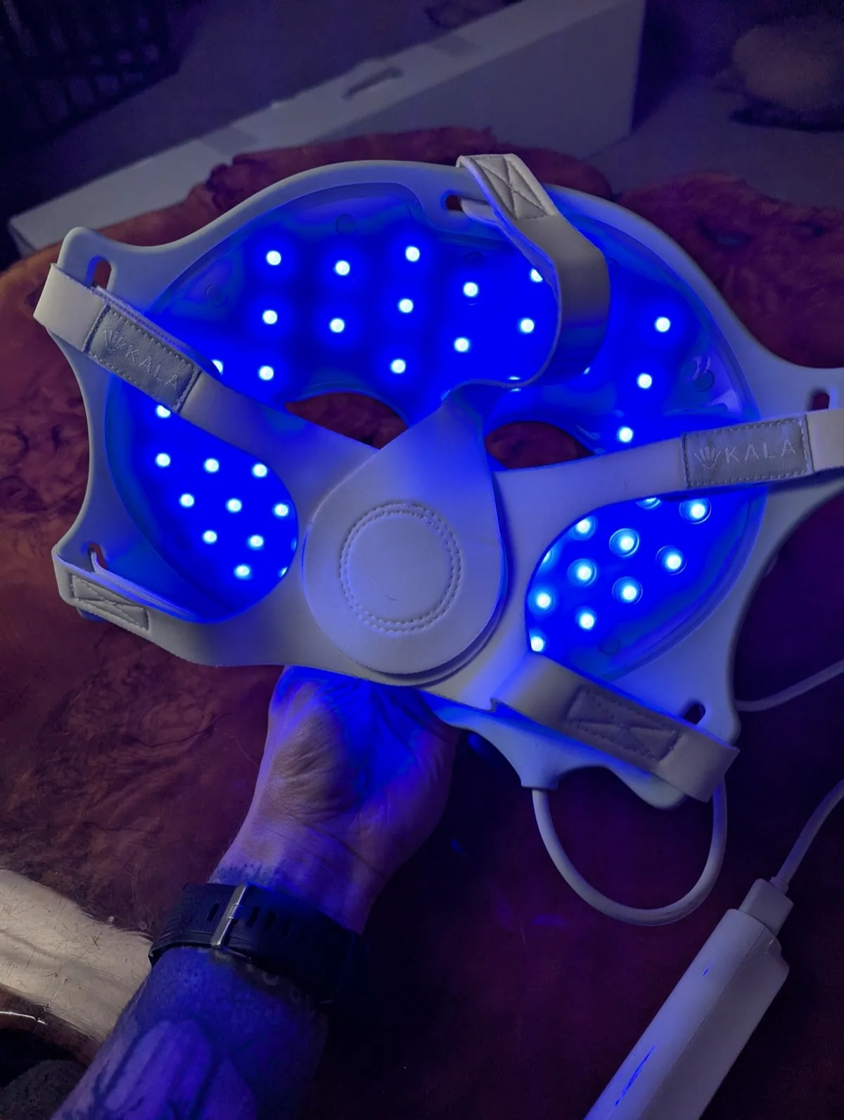 Interior diode layout of flexible medical silicone red light therapy mask for skin rejuvenation